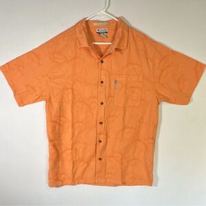 Columbia Men's Casual Orange Button Down Shirt